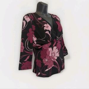 J.t.b. Women Top Blouse Shirt Size M Floral Polyester/Spandex EUC